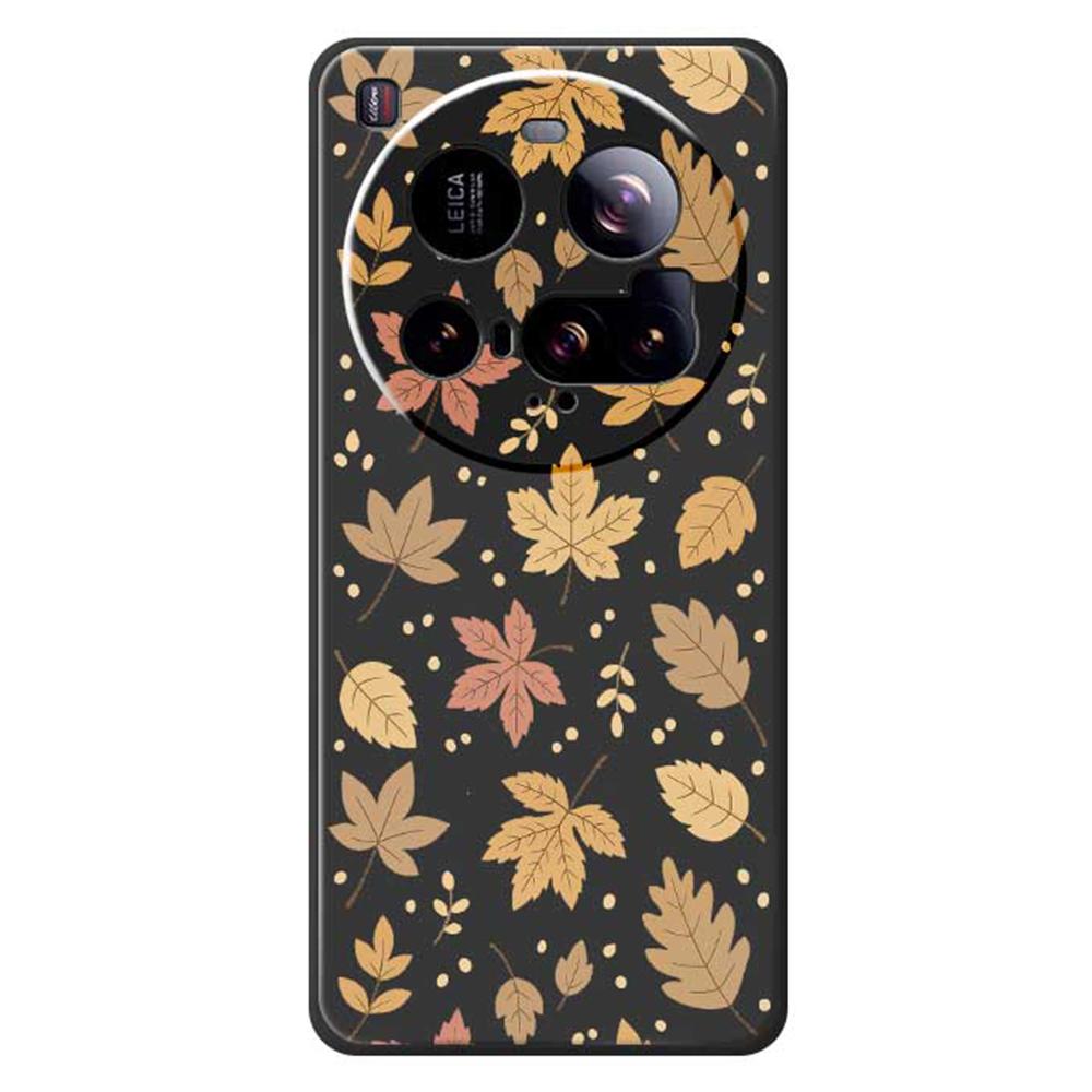 For Xiaomi 15 Ultra Case Leaves Pattern Printing Straight Edge TPU Phone Back Cover