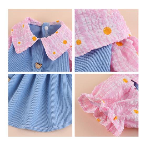 Очаровательное платье принцессы для домашних животных с милой пуговицей в виде медведя, мягкое и удобное дышащее платье для кошек и собак на весну и лето