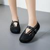 Cloth Shoes Women's Flat Shoes with Hollow Holes Sandals Non-slip Peas Shoes Women's Casual Buckle Comfortable Flat Shoes