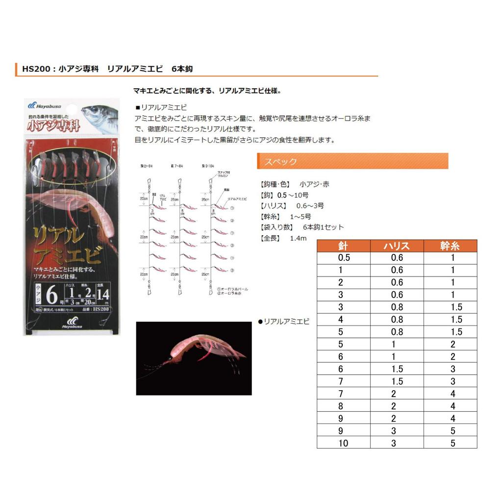 Hayabusa HS200 Маленькая ставрида Specialty Real Amiebi HS200 (Хаябуса) 0,5-0,6