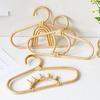 INS Rattan Hanger Kids Garments Organizer Rack Hat Hanging Hook Wall Hooks Kids Room Decor Hanger Rattan Children's Hanger