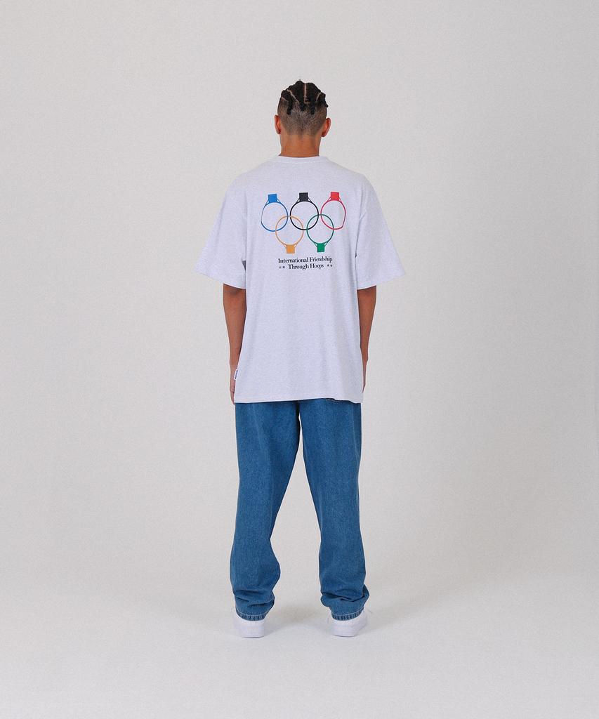 ALL DAY HOOPS International Friendship Olympic Short Sleeve T-Shirt White