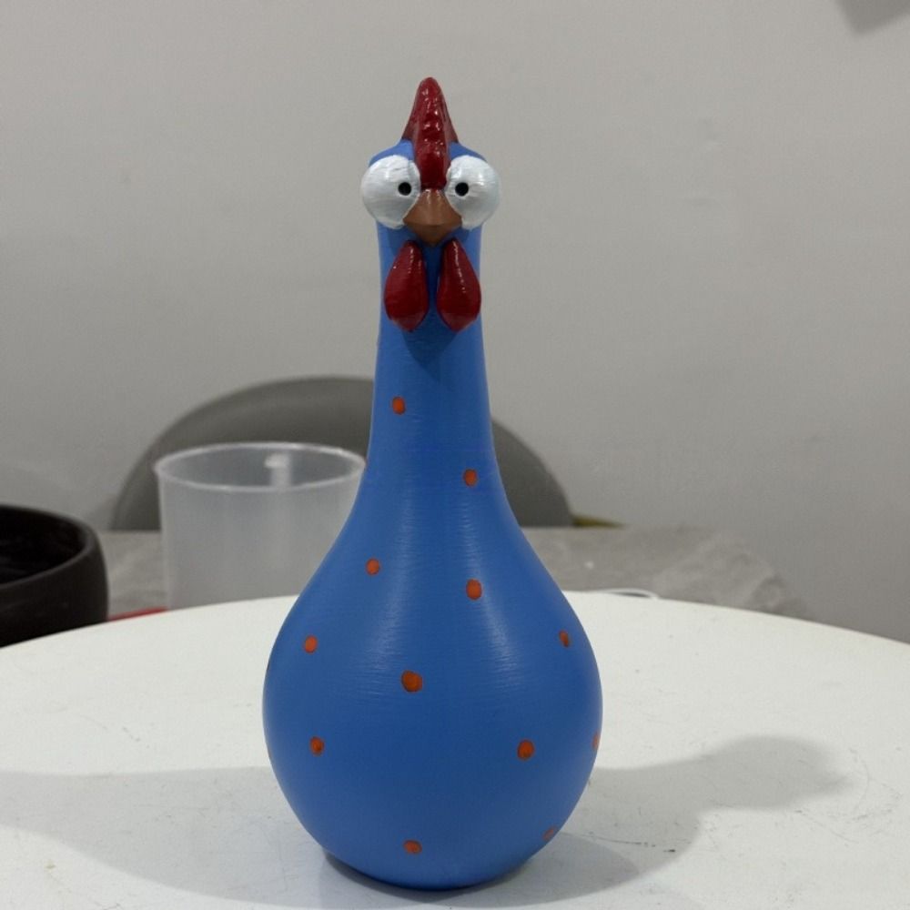 Colorful Dot Long Neck Chicken Vases Lifelike Flower Arrangement Vase Living Room Decor