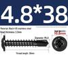 Black Phillips Flat Head Self-Tapping Screws with Washer, 410 Stainless Steel, 4.2M-4.8 Size.
