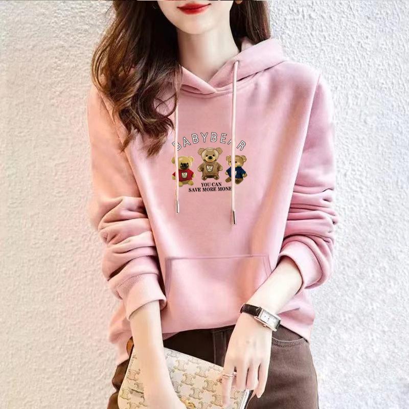Women's 2024 Retro Letter Print Sweatshirt - Spring/Autumn Loose Fit Long Sleeve Top