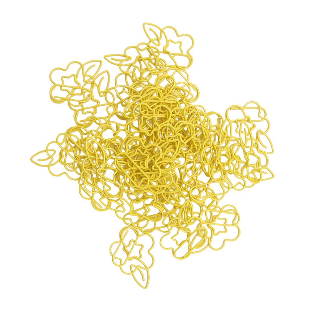 45 шт. Бумажные скрепки Многоцелевые Металлические скрепки в форме цветка Набор для классификации документов Желтый