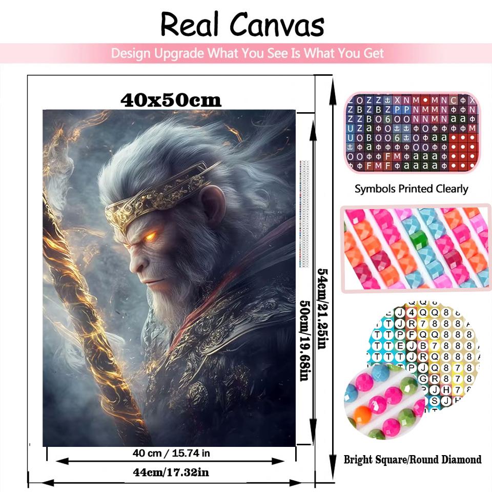 5D DIY Новый набор для алмазной живописи 5D DIY Черный миф Укун Игра Алмазная мозаика Вышивка Китайская мифология Персонаж Вышивка крестом