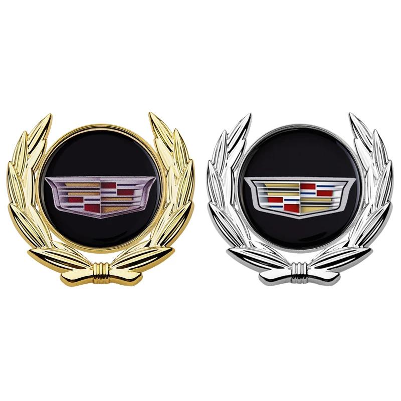 3D Metal Car Fender Side Emblem Sticker Window Rear Trunk Badge for Cadillac ATS BLS CT5 CTS STS XT6 XTS Escalade Deville DTS
