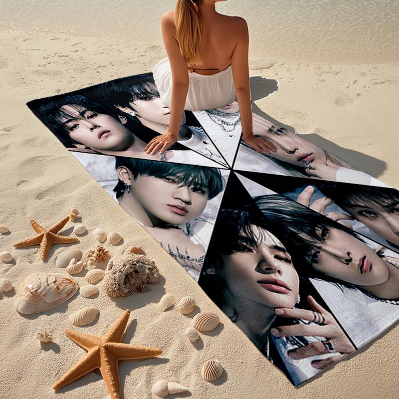 Ultra-Soft Beach Towel with Stray Kids Theme,Ideal for Pool - Camping, Diving - Perfect Travel Essential, Vibrant Beach Towel.