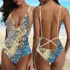 Горячая Распродажа и Популярный Женский Модный Ретро Великолепный Принтованный Топ на Бретелях с Купальником с Открытой Спиной