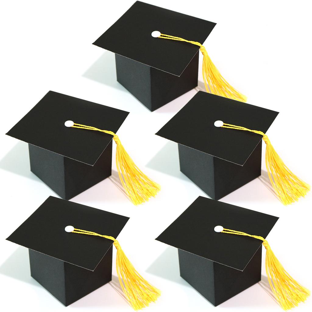 Graduation Season Theme Party Decoration Fringed Doctor Hat Candy Box Gift Box Gift Box Customization