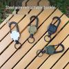 High Rebound Elastic Retractable Keychain with Steel Wire Rope and Anti-Loss Buckle