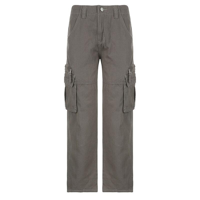 Осенние комбинезоны 2022, мешковатые прямые джинсы, винтажные брюки-карго 90-х годов, женская модная уличная одежда, брюки с низкой талией, джинсы Харадзюку