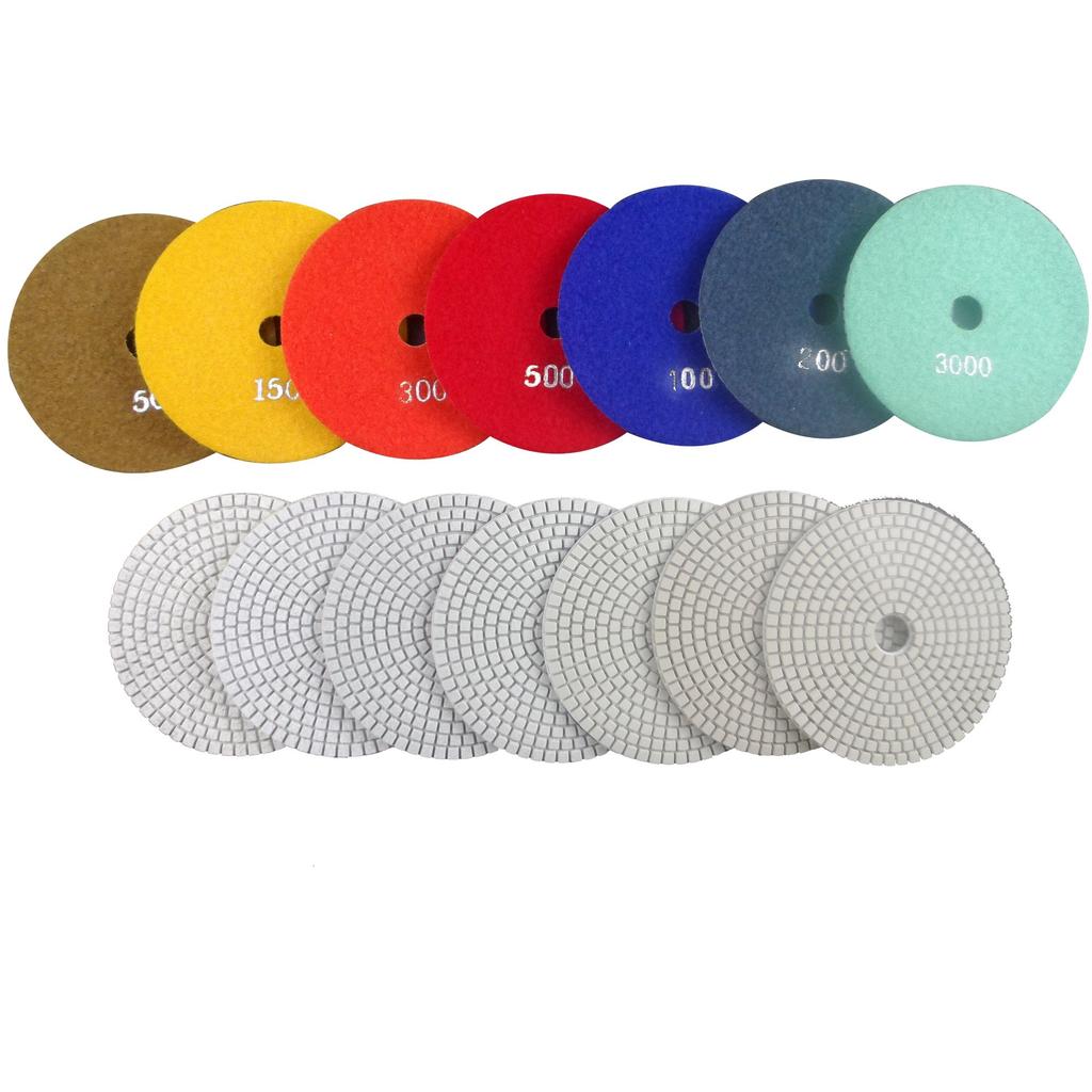 Konfor 125mm Wet Diamond Polishing Pads for Marble and Granite 7-Pack
