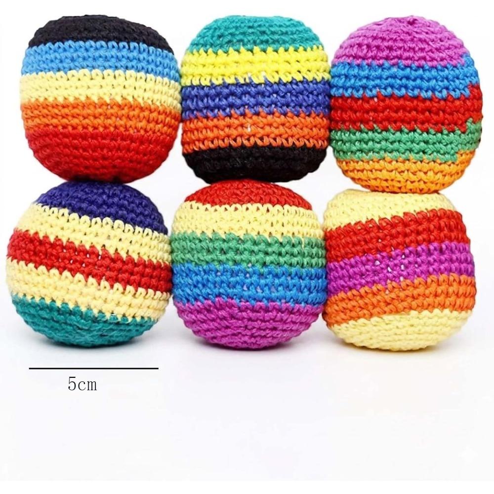 6/12/24 Hand-knitted beanbag, 2026 Multicolor crochet beanbag for adults, soft crochet beanbag/juggling ball (suitable for beginners).