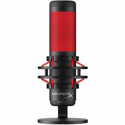 HyperX QuadCast Standalone Microphone for Streamers, Content Creators, and Gamers, Compatible with PC and PS4, 2-Year Warranty, HX-MICQC-BK