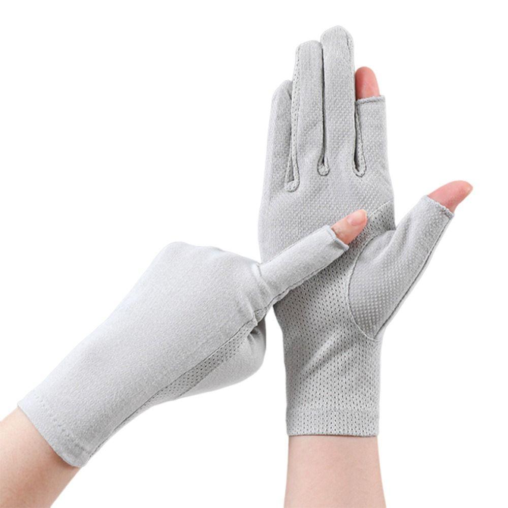 Summer Sunscreen Gloves Breathable Anti-UV Mittens Fashion Cycling Driving Gloves Women Girls