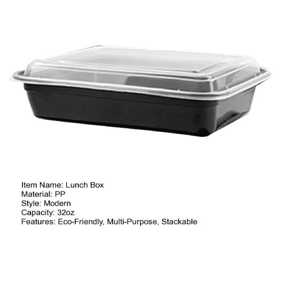 50 шт. контейнеров для приготовления еды в ланч-боксах, 32 унции, многоразовые контейнеры для еды с крышками, герметичные, не содержащие бисфенол-А, штабелируемые контейнеры для хранения еды для ресторана и дома