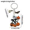 Anime Cartoon Nightmare Before Christmas Keychain Jack Skellington & Pumpkin Charm Gothic Halloween Accessories Gifts