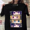 New Anime Eyes Graphic Print T Shirt Women Summer Casual Round Neck Loose Tees Streetwear Fashion Anime Harajuku T-shirts