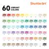 Shuttle Art Acrylic Brush Acrylic Paints for and Includes Storage Perfect for Handmade DIY and Art A Great Markers, 60-Color Set, Direct-Fill Tip,