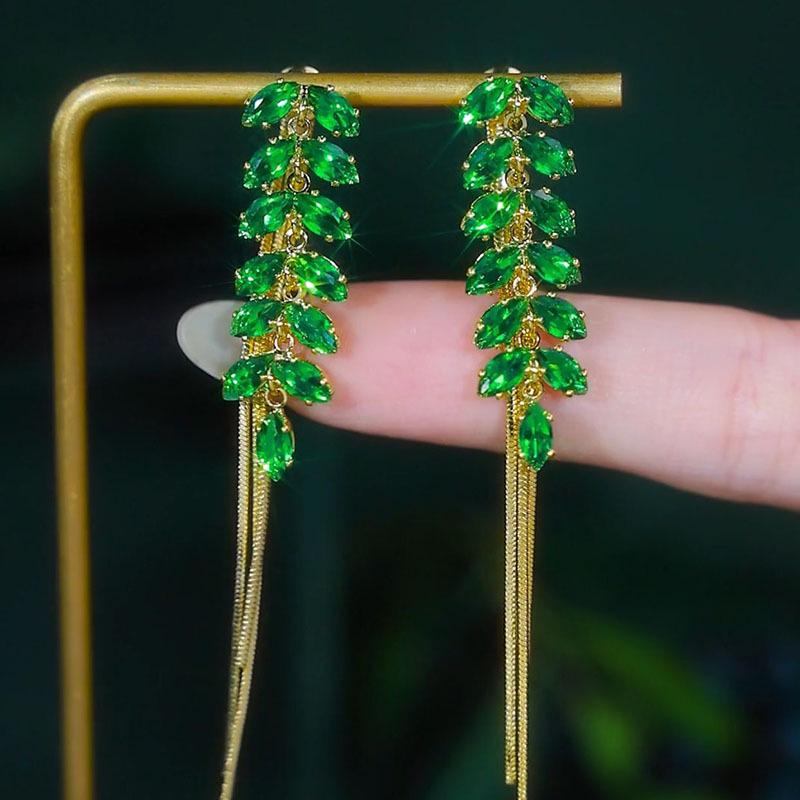 Роскошные серьги-кисточки из зеленой пшеницы 2024 года — уникальный дизайн