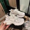 Autumn Fashion Platform Running Shoes 2024 New PU Leather Woman Thick Sole Casual Sneakers Youth Girls Students Lace-up Shoes