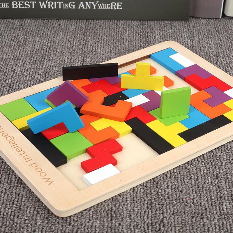 Children's Early Education Wooden Fun Color Puzzle