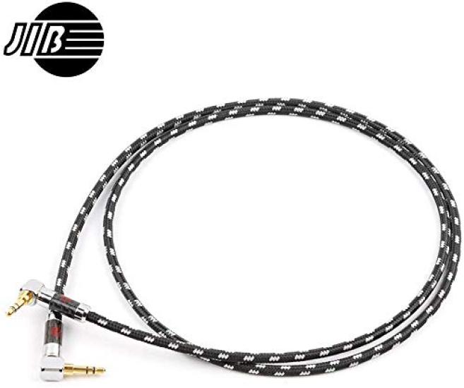 BOAACOUSTIC AUX Audio Cable Both L Type 90 Degree Stereo Mini Plug Headphone with Theater 3.5mm Cable/Compatible Car/iPhone/Android/Home etc./Length