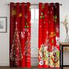 Мультфильм Санта-Клаус Рождественская елка красные зеленые оконные шторы для детей спальня гостиная ванная комната кухня дверь зал домашний декор
