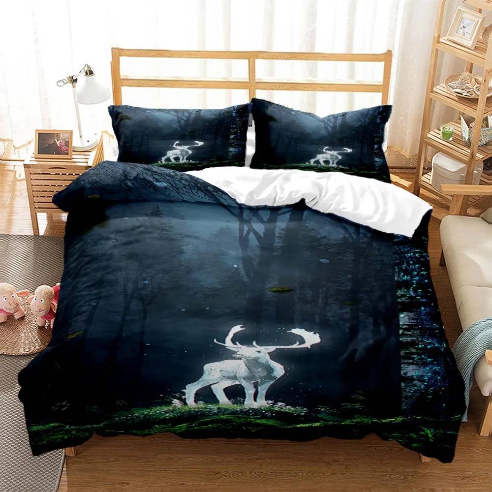 Milu Deer 3D Print Bedding Set Cozy Duvet Cover King Queen Twin Single Size Birthday Gift Boy Kid Bedroom Decoration