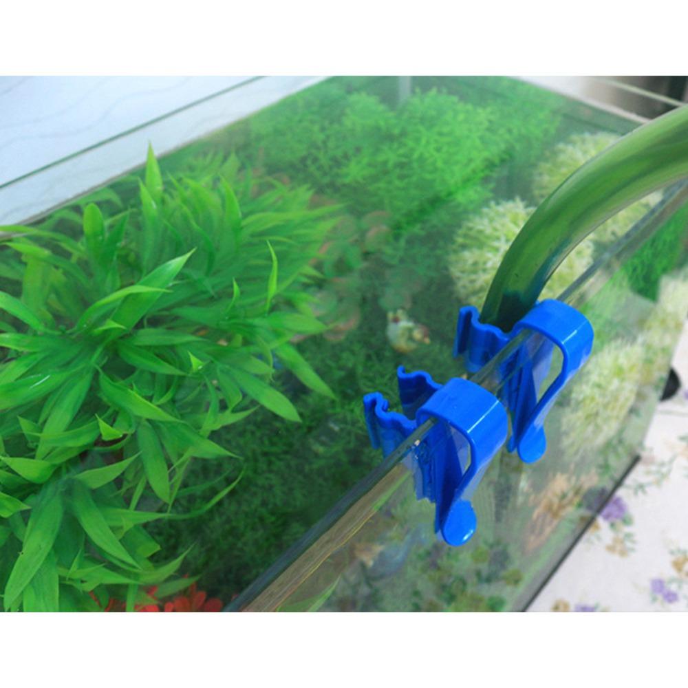 4 PCS Multifunction Water Pipe Holder Plastic Fish Tank Water Pipe Mounting Clip Fish Tank