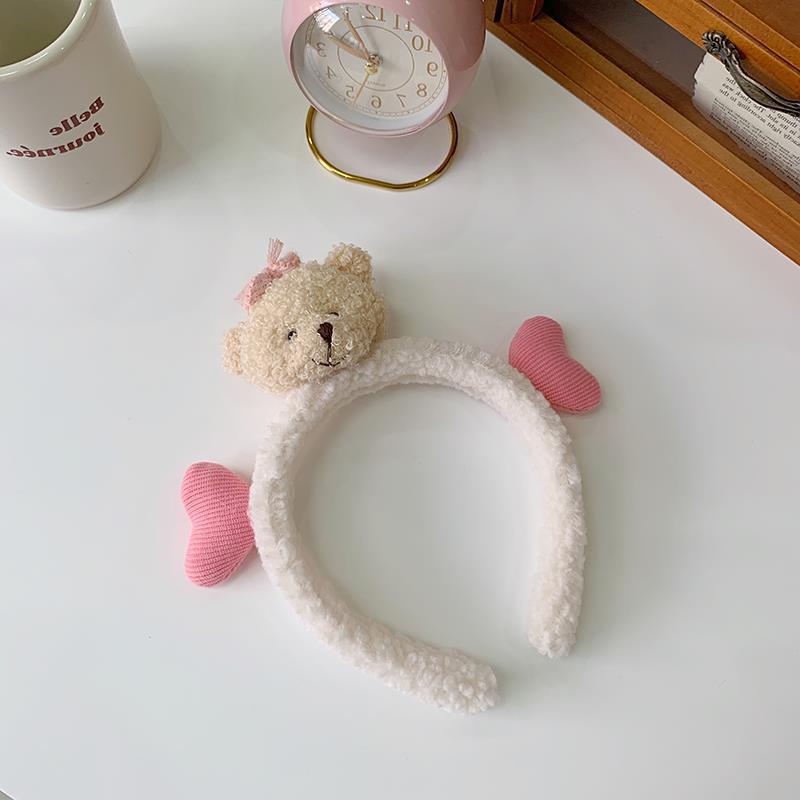 Плюшевая повязка на голову Stella Lou Rabbit Ears - милый цветочный аксессуар для волос в стиле Микки Мауса для женщин