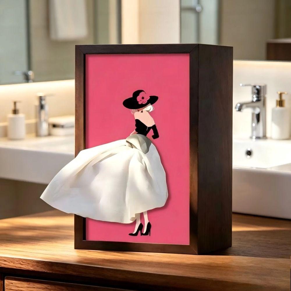 Luxury Art Ballet Tissue Box Elegant Design Tissue Dispenser Skirt Tissue Box Bedroom Table