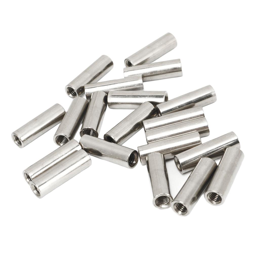 20Pcs M5 Female Thread Coupling Nut Stainless Steel Wear Proof Maintenance Coupling Nut Kit
