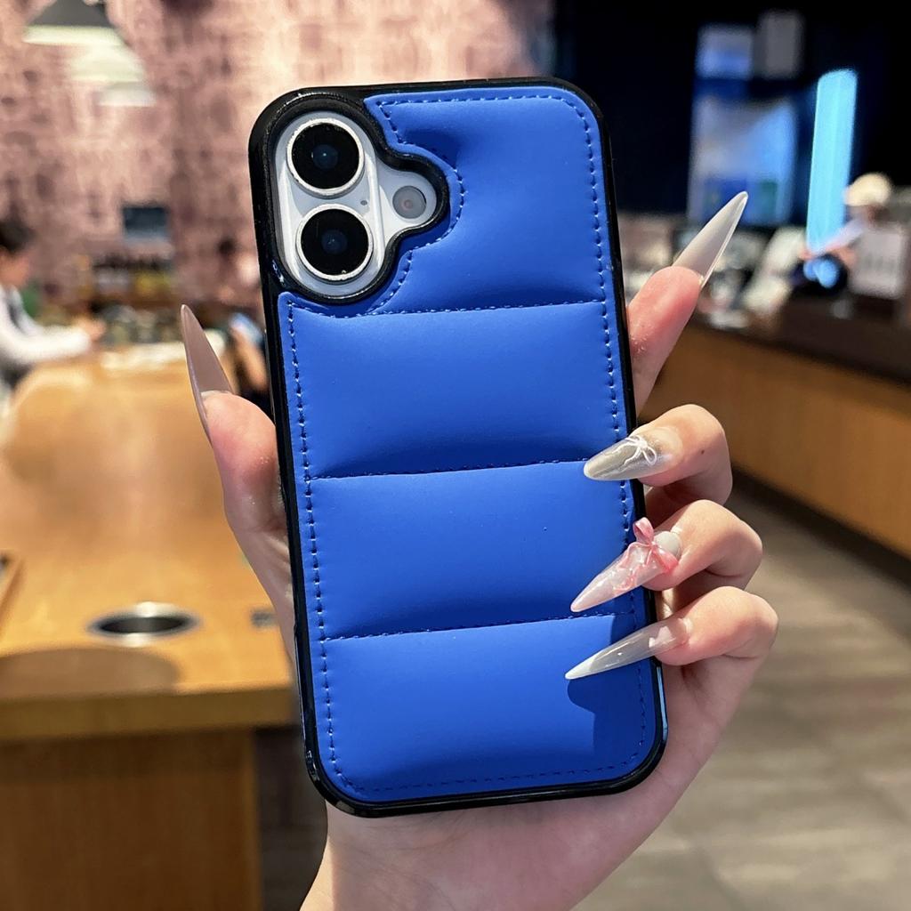 Зимняя теплая пуховая куртка Чехол-пуховик Для iPhone 17Air 17 16 15 14 13 12 11 Pro Max Plus Мягкая ткань Ударопрочный бампер