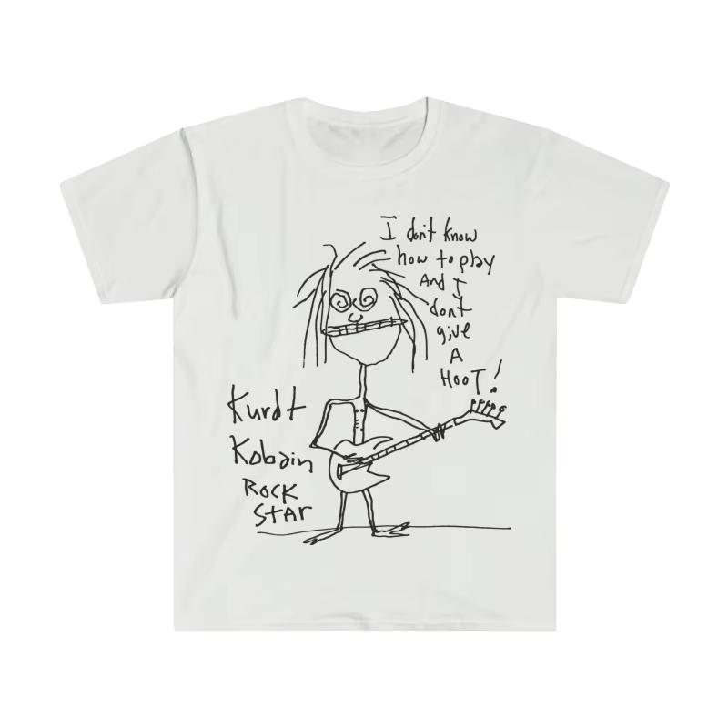 2026 New Kurt Cobains Rock Band Fashion TShirt HighQuality Streetwear Suitable for Both Unisexs Clothing Womens Summer T Shrt