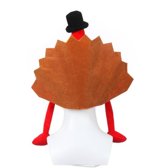 Thanksgiving Turkey Hat for Men Women Long Leg Plush Turkey Hat Funny Turkey Cosplay Costume Accessories for Thanksgiving Harvest Party Supplies