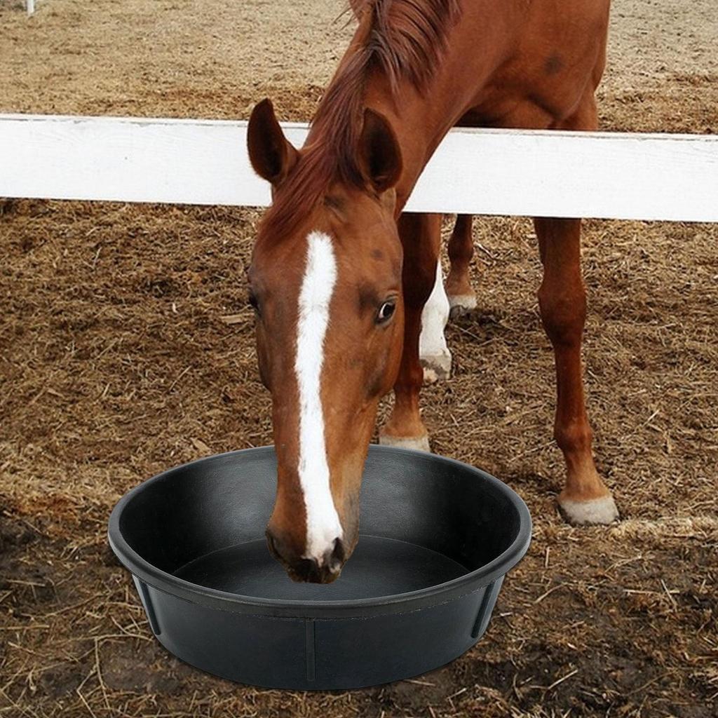 Horse Feed Bucket Feeding Container Multipurpose Stackable Trough Utility for Outdoor