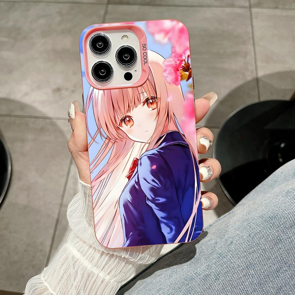 Чехол для телефона Angel Mahiru Shina для iPhone 17 16 15 14 13 12 11 X XR XS Air Pro Max Plus Розовый Разноцветный Серебристый Чехол