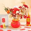 Golden Lucky Bag Flower Pot New Year'S Ornament Year Of The Dragon Housewarming Gift Lucky Bag Home Ornament