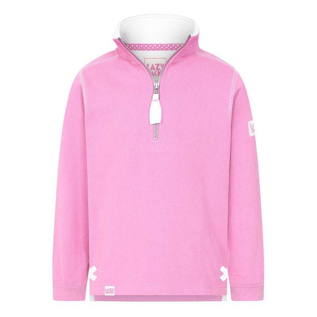 Lazy Jacks Girls Plain Soft Quarter Zip Sweatshirt