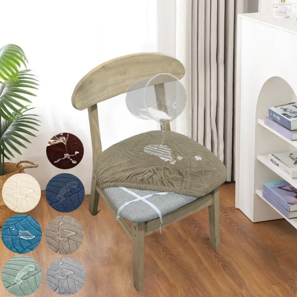 Эластичный Жаккардовый Чехол на Стул Моющийся Без Спинки Защитный Чехол для Стула Чехлы на Подушки Сидений