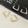 Большие геометрические U-образные трапециевидные серьги золотого цвета с гладкими каплями CCB для женщин, минимализм, гипербола, модные украшения для вечеринок