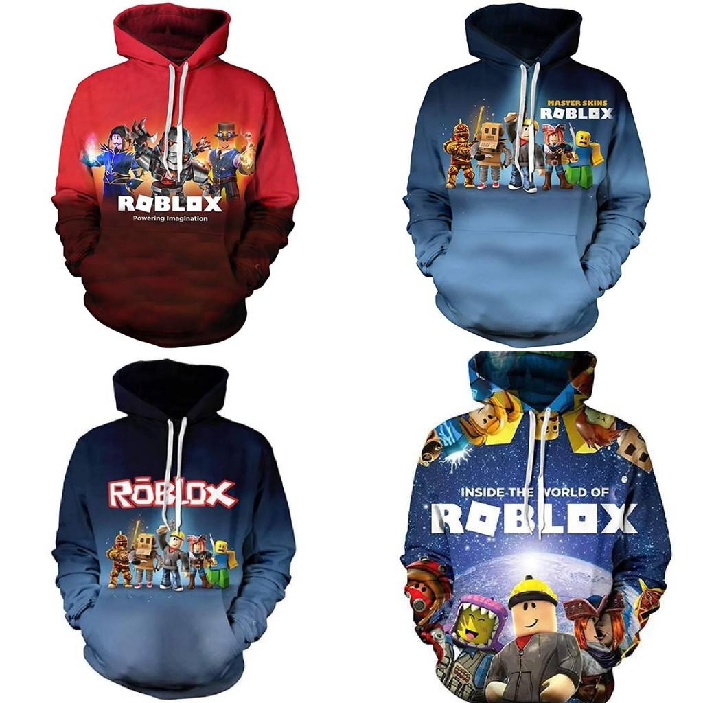 Трендовая молодежная толстовка с капюшоном Roblox с цифровой печатью для стильных детей в различных цветах