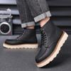 Новые осенне-зимние мужские туфли ручной работы из натуральной кожи, высокие сапоги, рабочие ботинки для мужчин, ретро-мотоциклетные ботинки 38-44