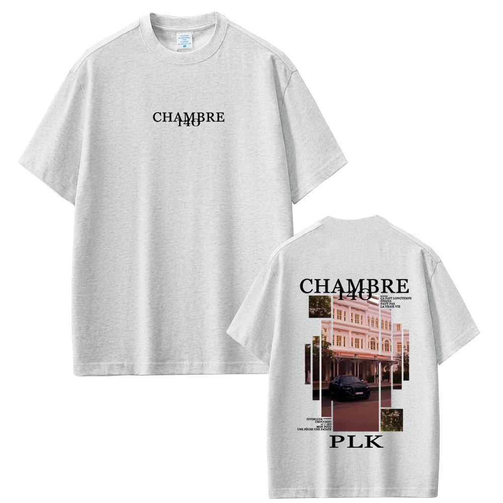 Rapper PLK Chambre 140 Album Graphic Tshirt Unisex Unisex Hip Hop Fashion Pop Music T Shirts Male Vintage Casual Oversized Tshirt