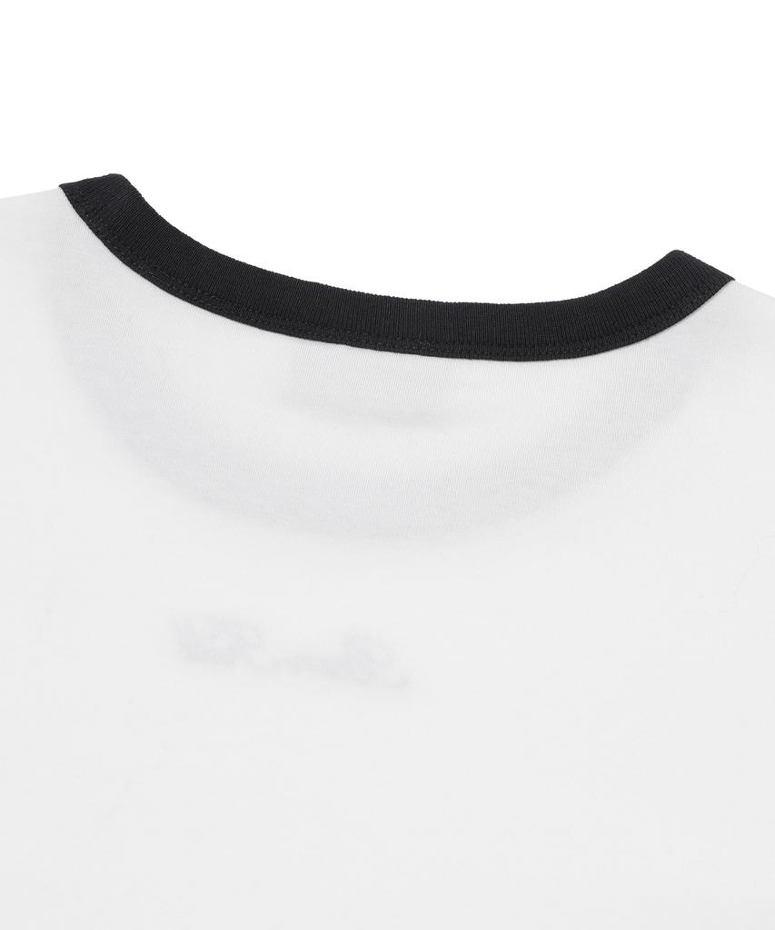 Vintril New York Simple Color Block Long Dress (Off-White)