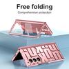 Чехол для Samsung Galaxy Z Fold7 5G Гальваническое покрытие ПК Чехол для телефона с пленкой из закаленного стекла
