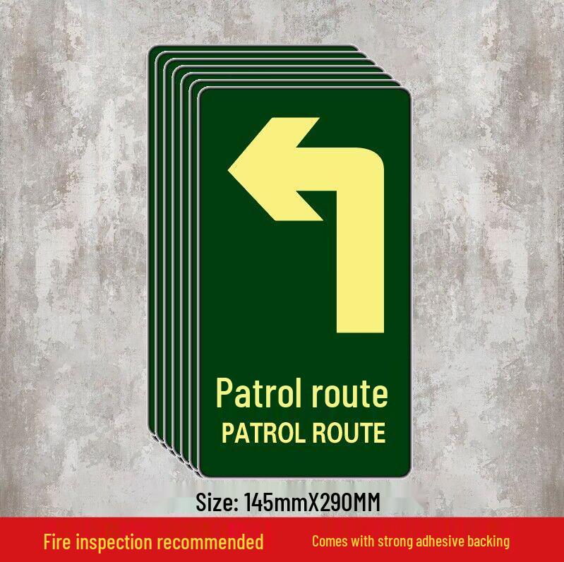 Luminous Self-Adhesive Floor Sticker for Fire Exit and Evacuation Pathway